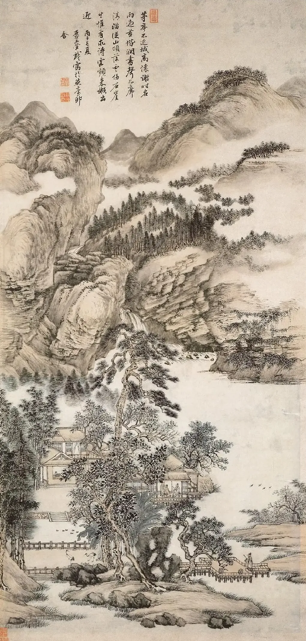 王翚·深山求诗图