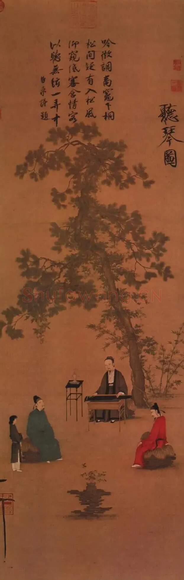 赵佶·听琴图