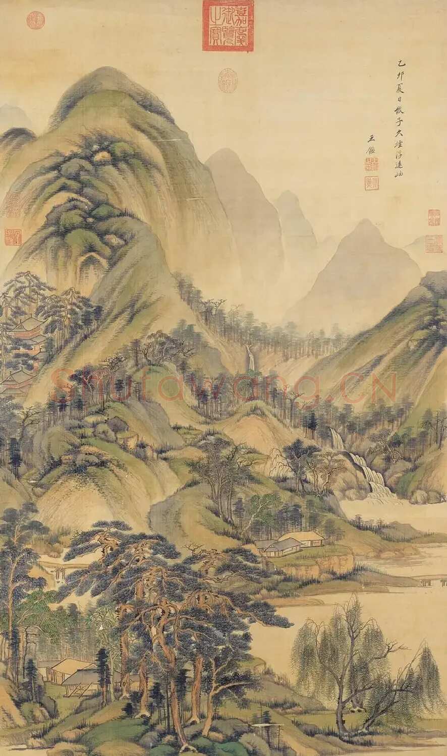 王鉴·仿黄公望烟浮远岫图