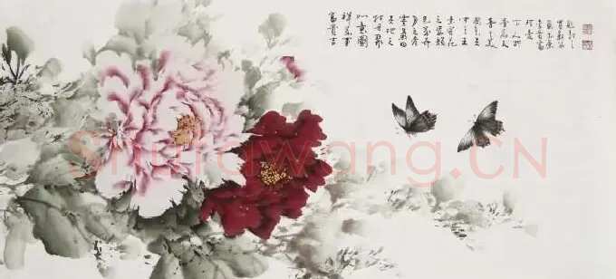 李贵富·牡丹双蝶