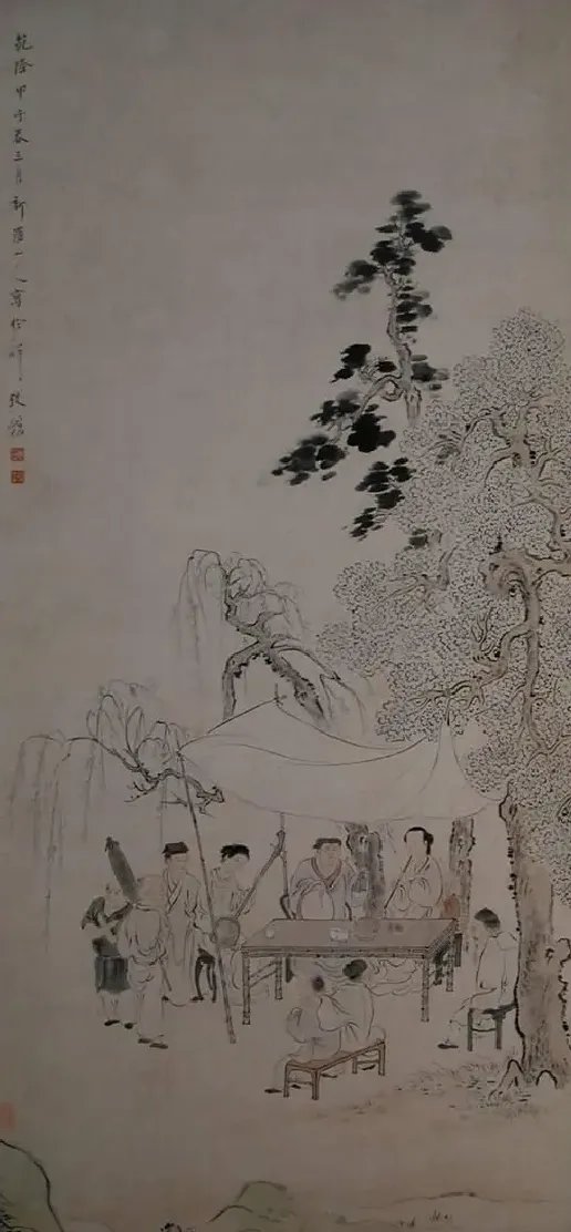华喦·瞽人说书图
