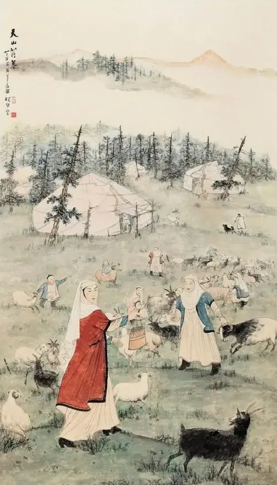 赵望云·天山薄暮 
