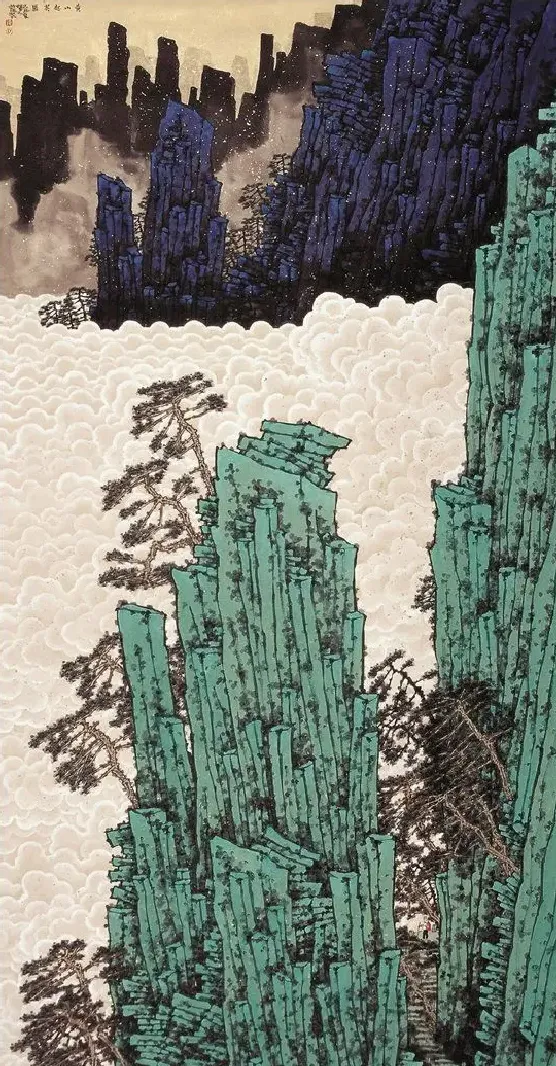 许俊·黄山起云图