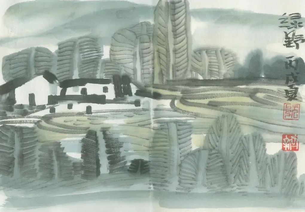 阮国新·山水画-绿野