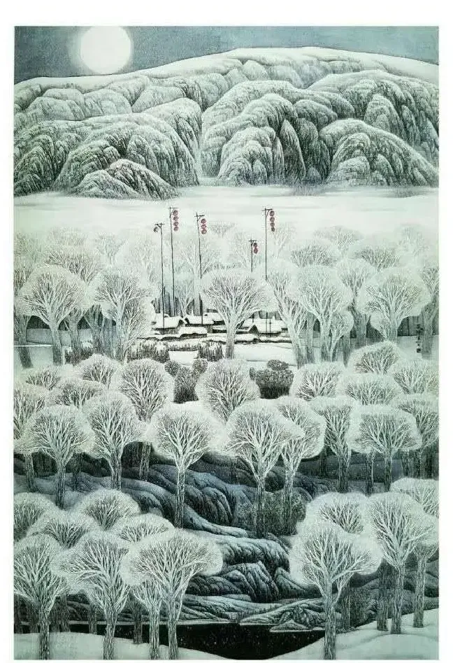 高峰·雪乡夜月