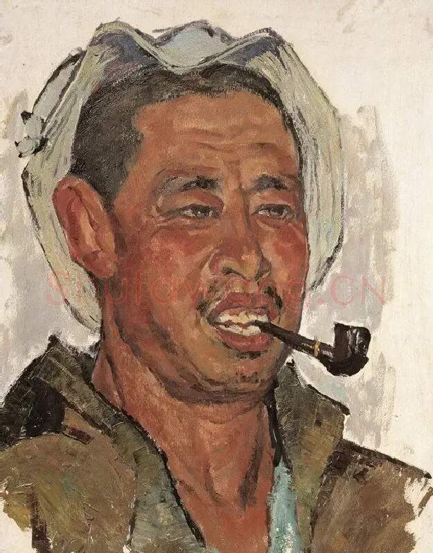 张重庆·抽烟袋的渔民