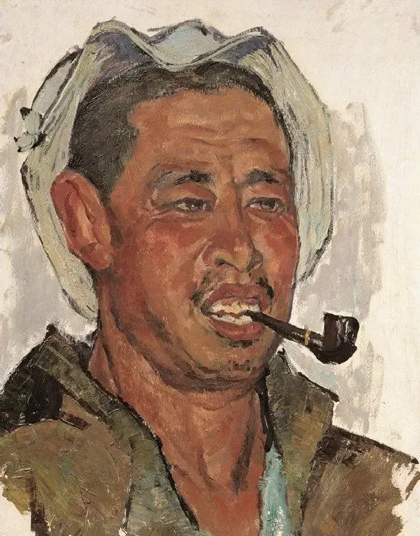 张重庆·抽烟袋的渔民