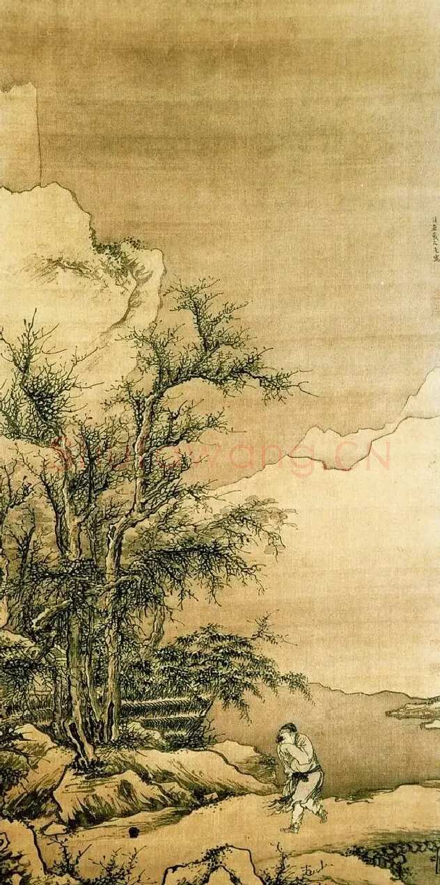 戴文进·涉水返家图