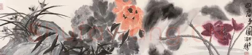 温骧·四君子图