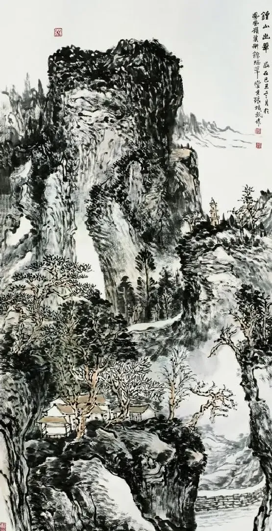 张培武·钟山幽翠图