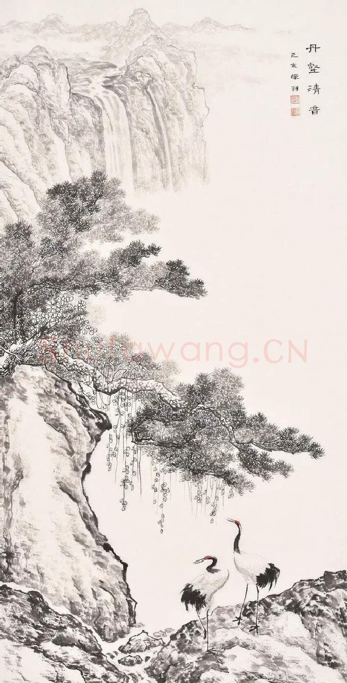 李蝉羽·丹壑清音137x69cm 2019年