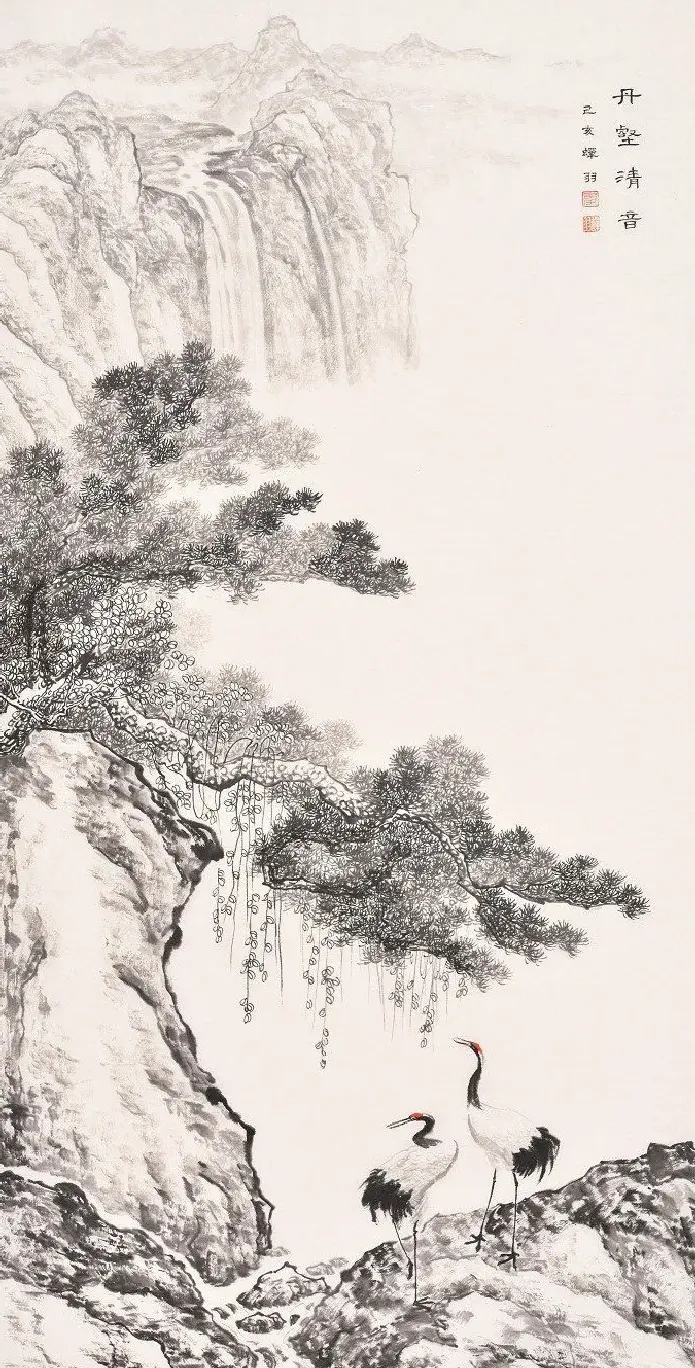 李蝉羽·丹壑清音137x69cm 2019年