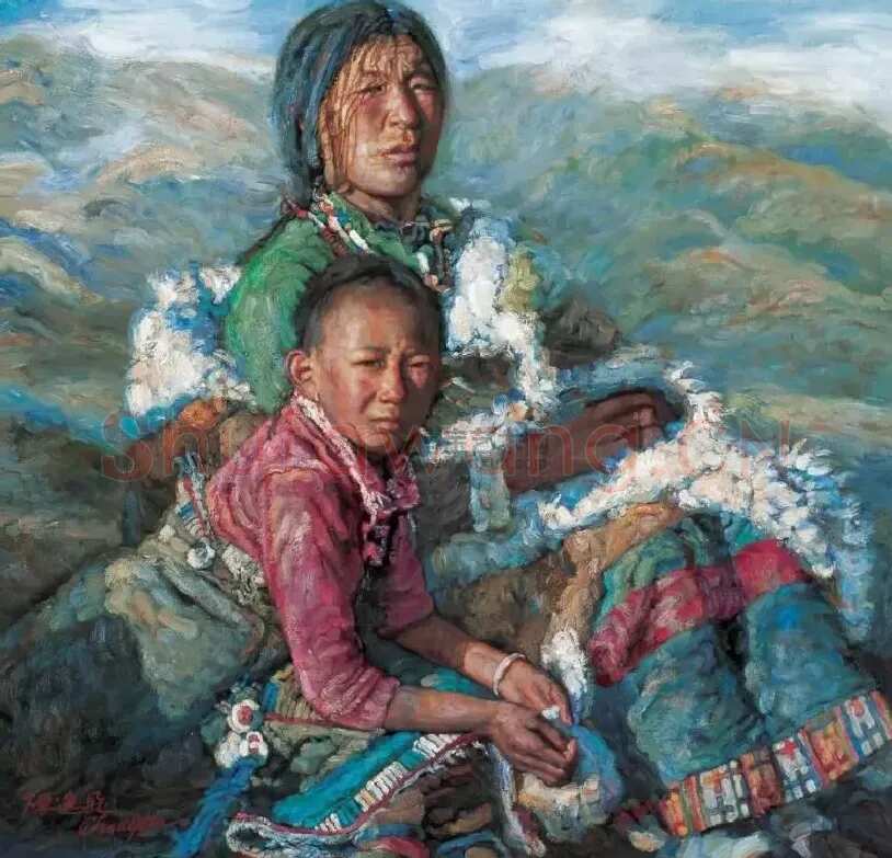 陈逸飞·母与子