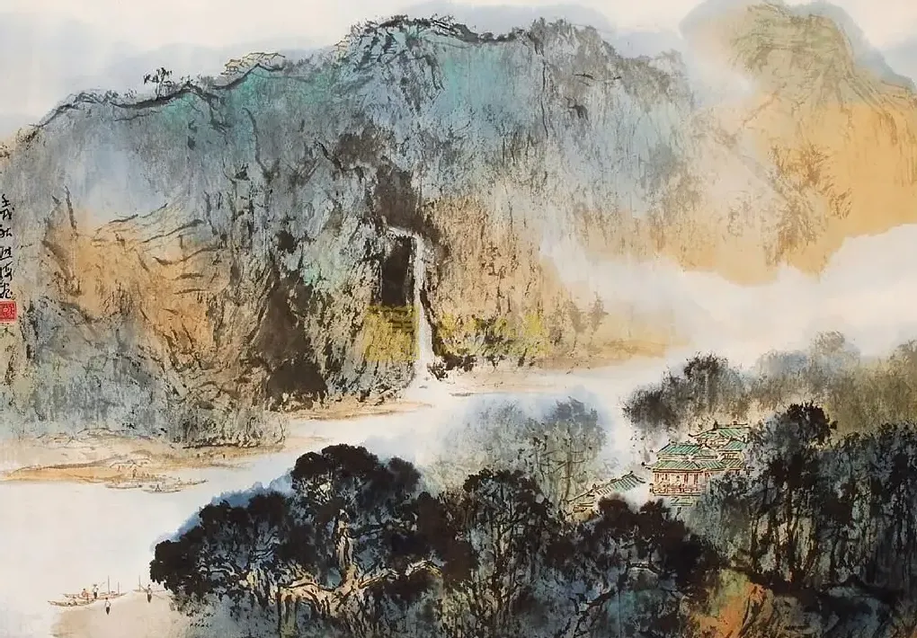 熊海·山水 镜心