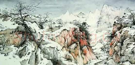 李延智·晴雪初融图