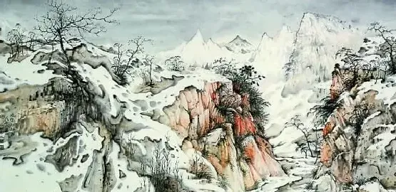 李延智·晴雪初融图