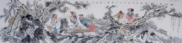 赵金鹏·秋山雅集图