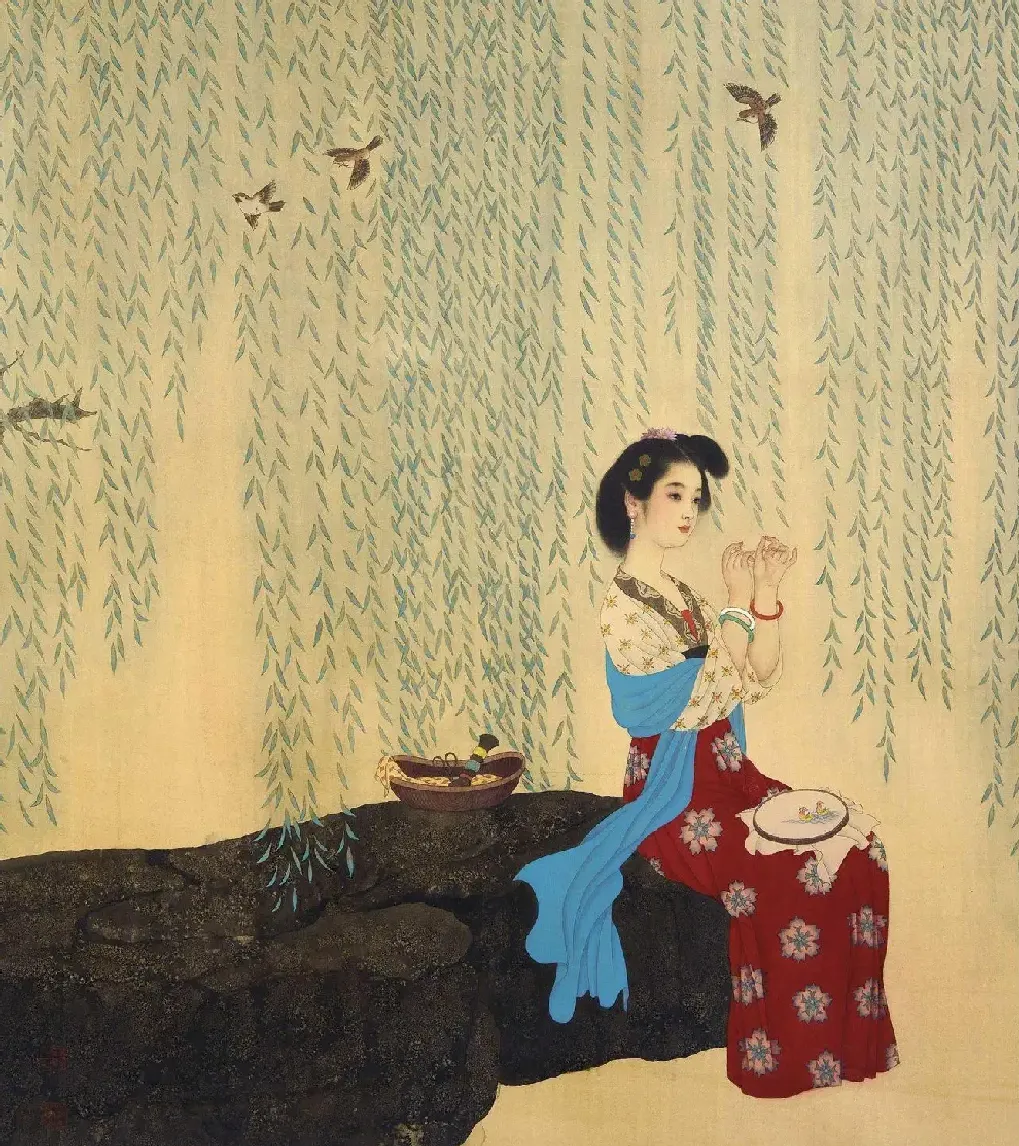 赵国经·引得黄莺下柳条