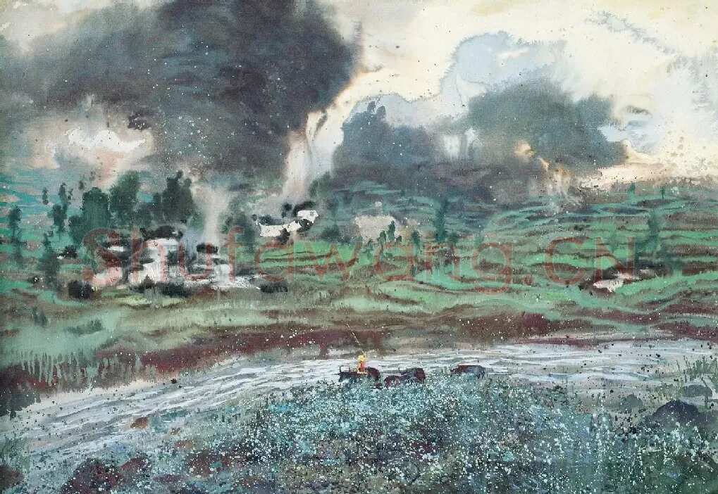 许世虎·村童雨中牧