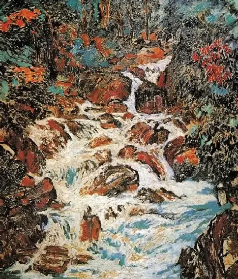 刘海粟·黄山温泉图