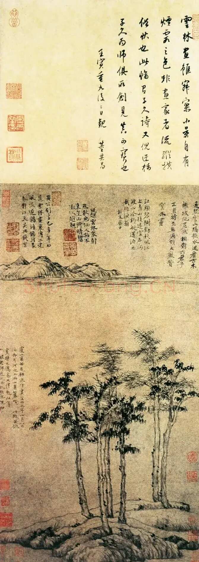 倪瓒·六君子图