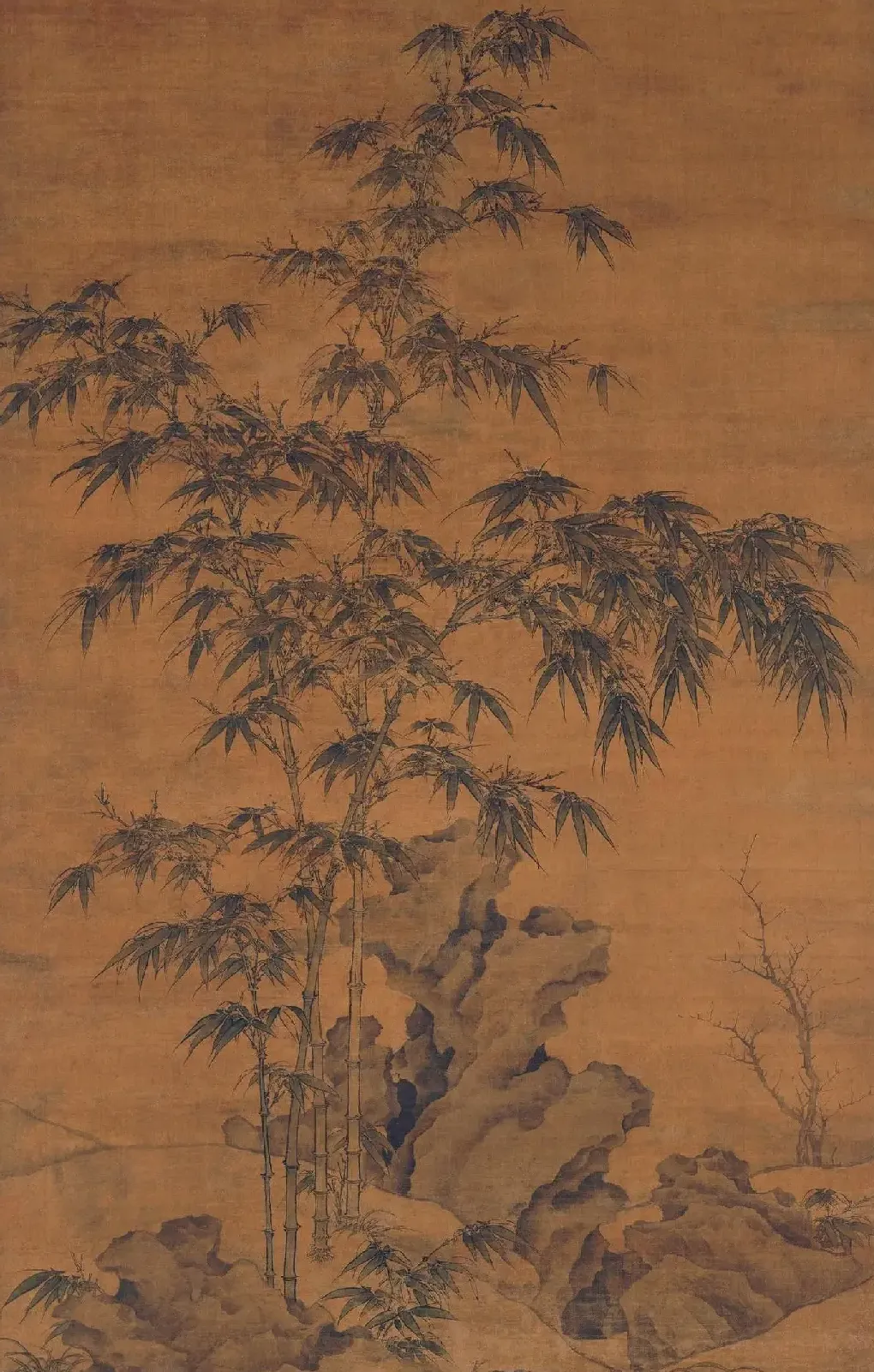 李衎·竹石图轴