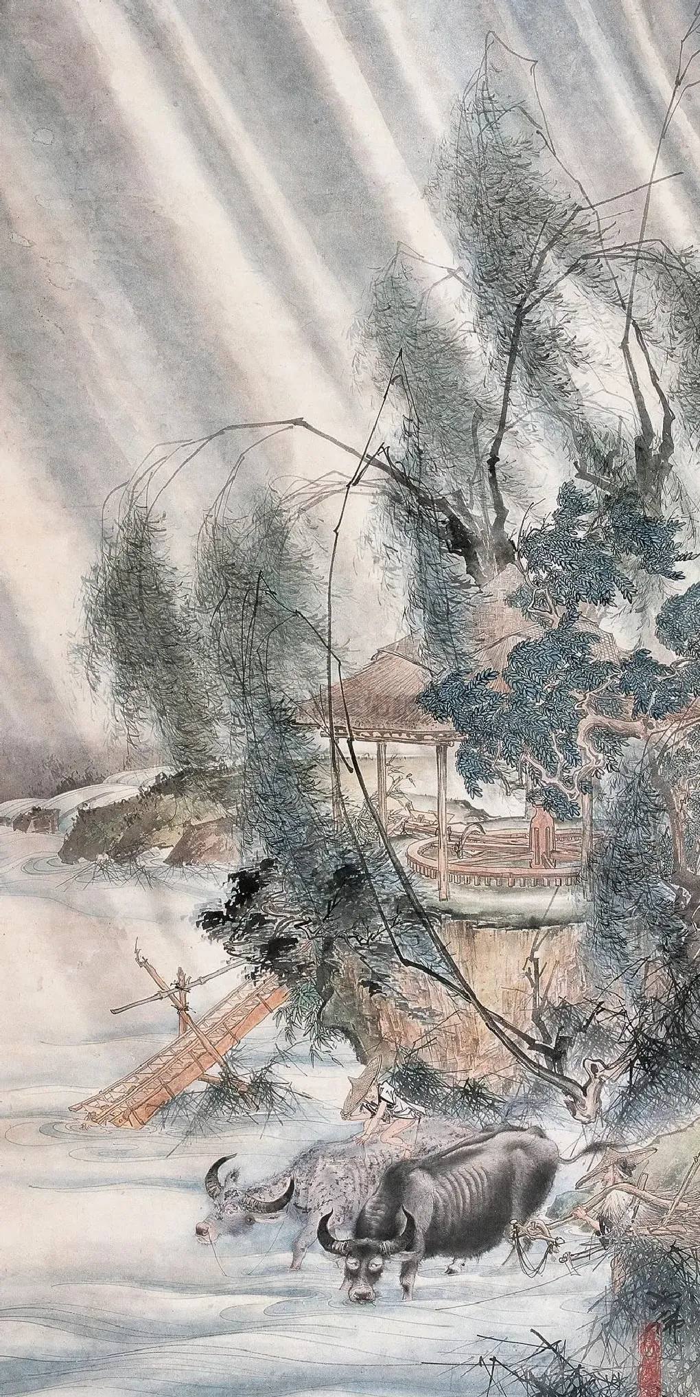 胡也佛·春牧图
