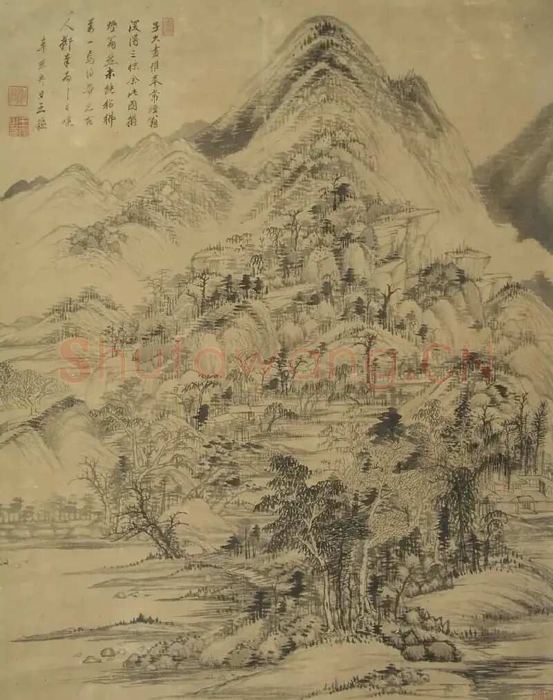 王鉴·山水图轴