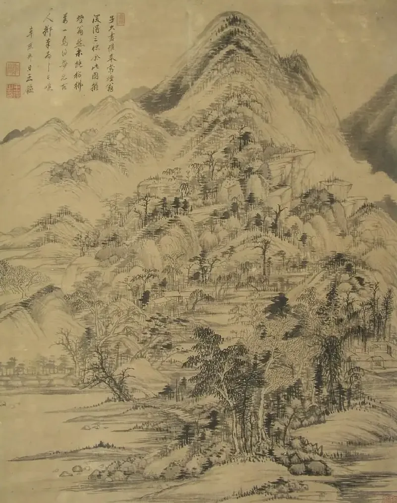 王鉴·山水图轴