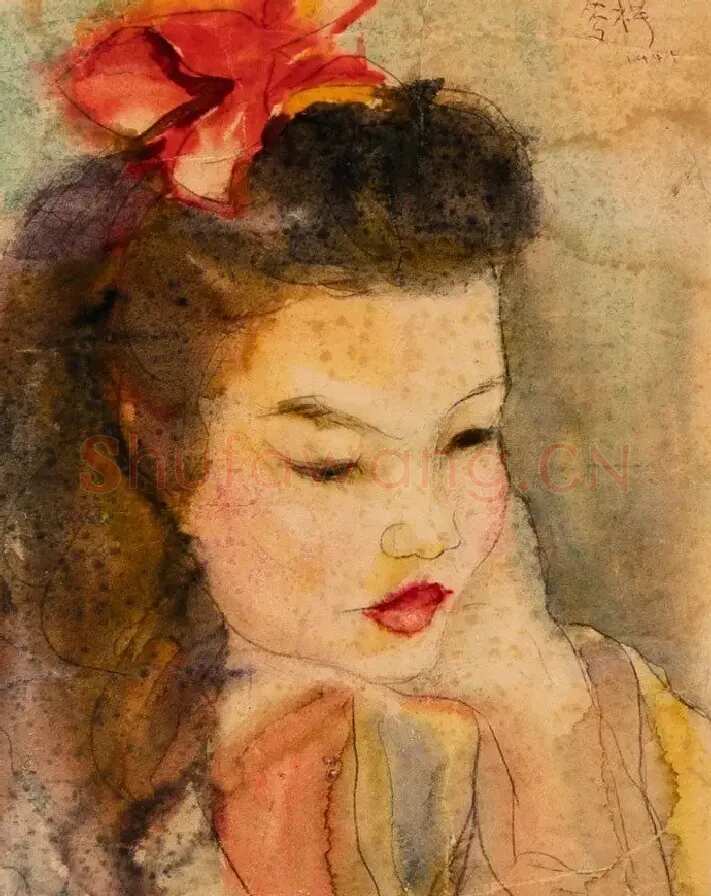 王麦杆·夫人董闽生像