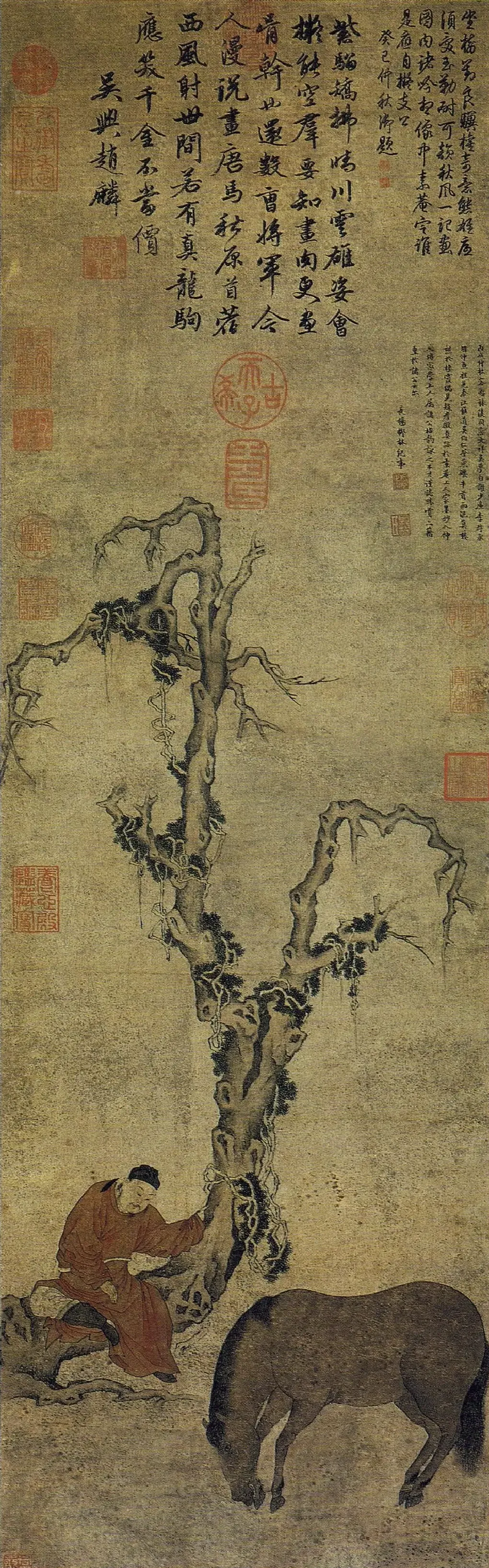 赵麟·相马图