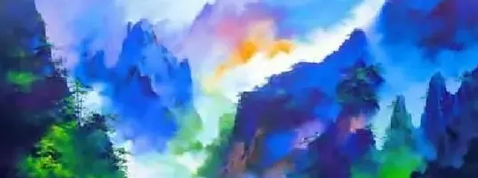 梁树邦·雾锁屏山