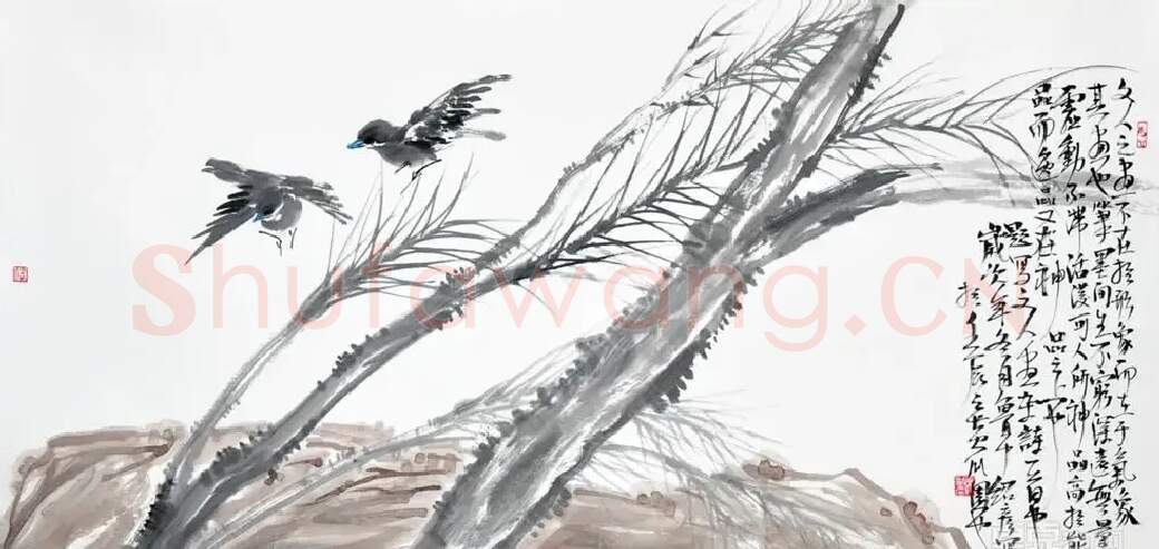 常绍彦·双雀图