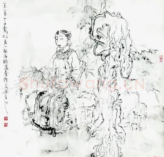 谭崇正·雅园静思图