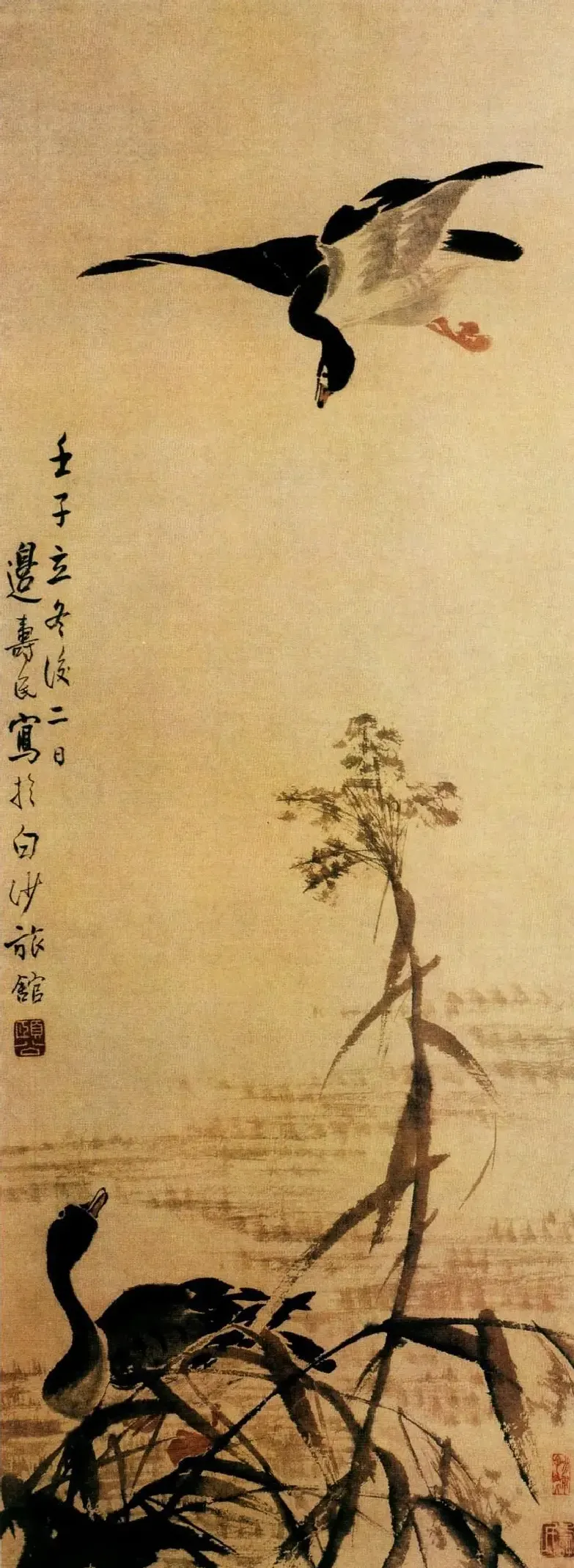边寿民·芦雁图轴