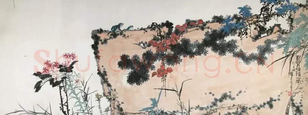 潘天寿·记写雁荡山花