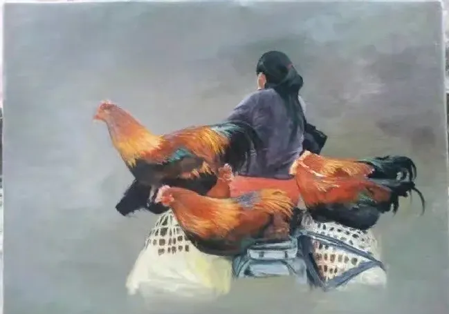 杨旭光·卖鸡的女人