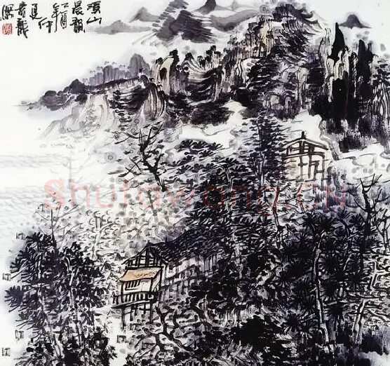 颜景龙·溪山晨韵