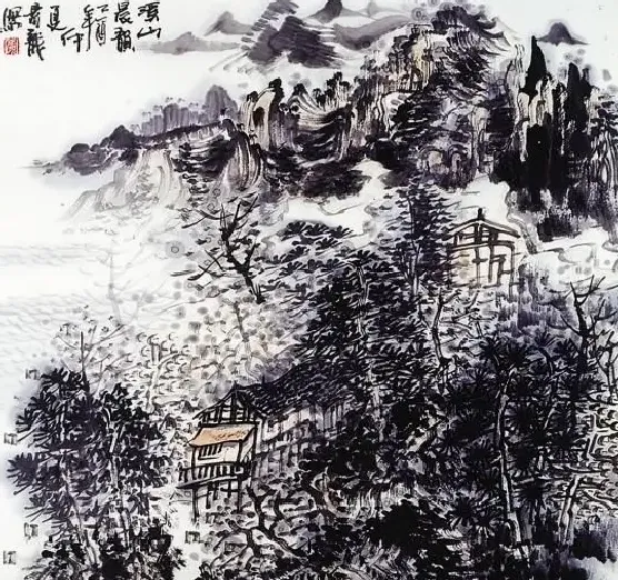 颜景龙·溪山晨韵