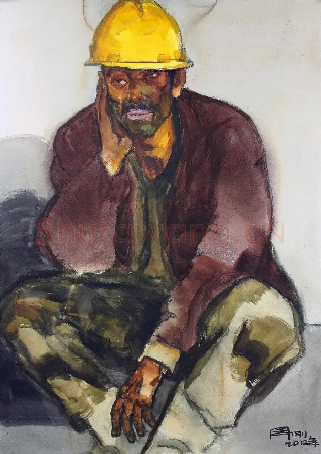 周刚·穿红外套的矿工 