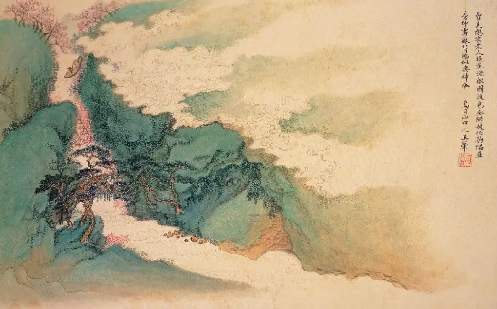 王翚·桃花渔艇图