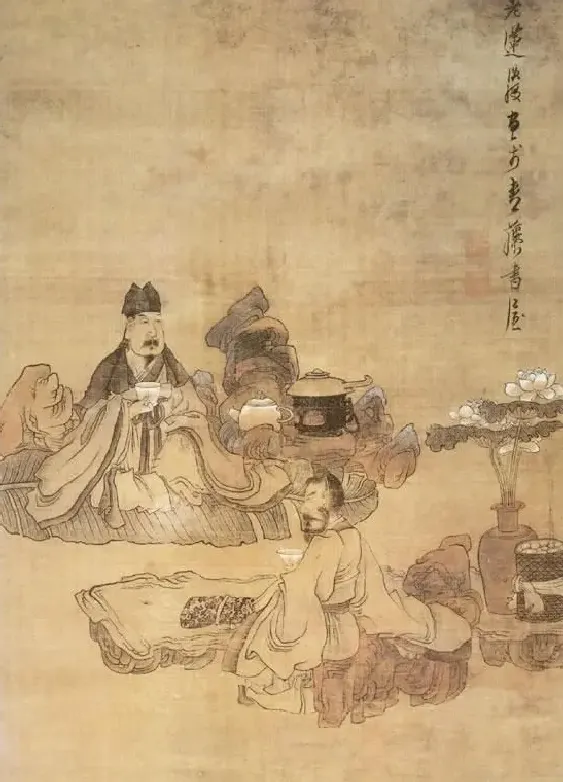 陈洪绶·品茶图
