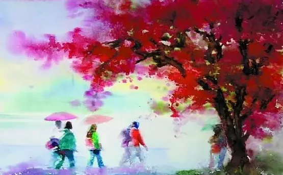 袁舜吾·白堤春晓