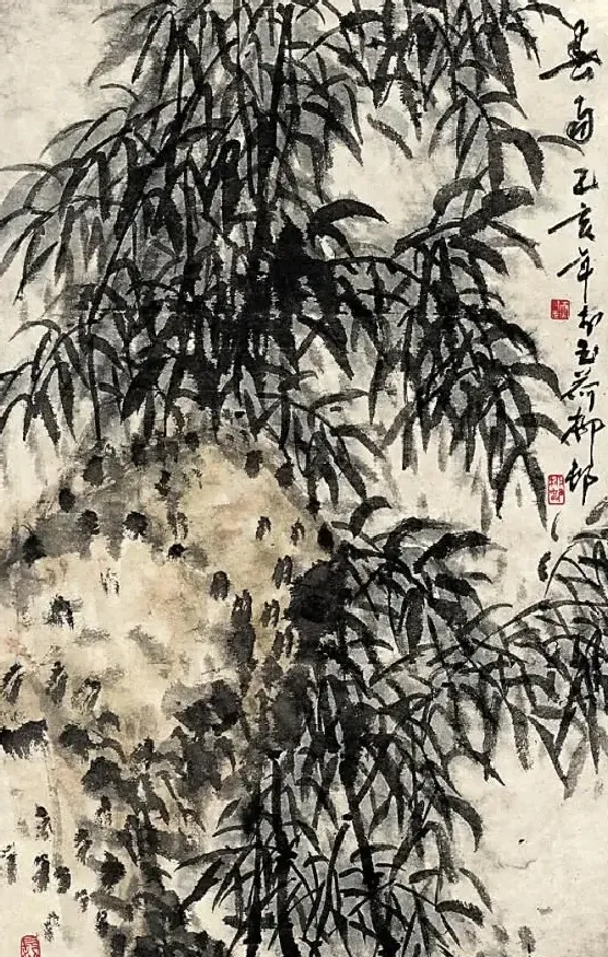 柳村·春雨·竹