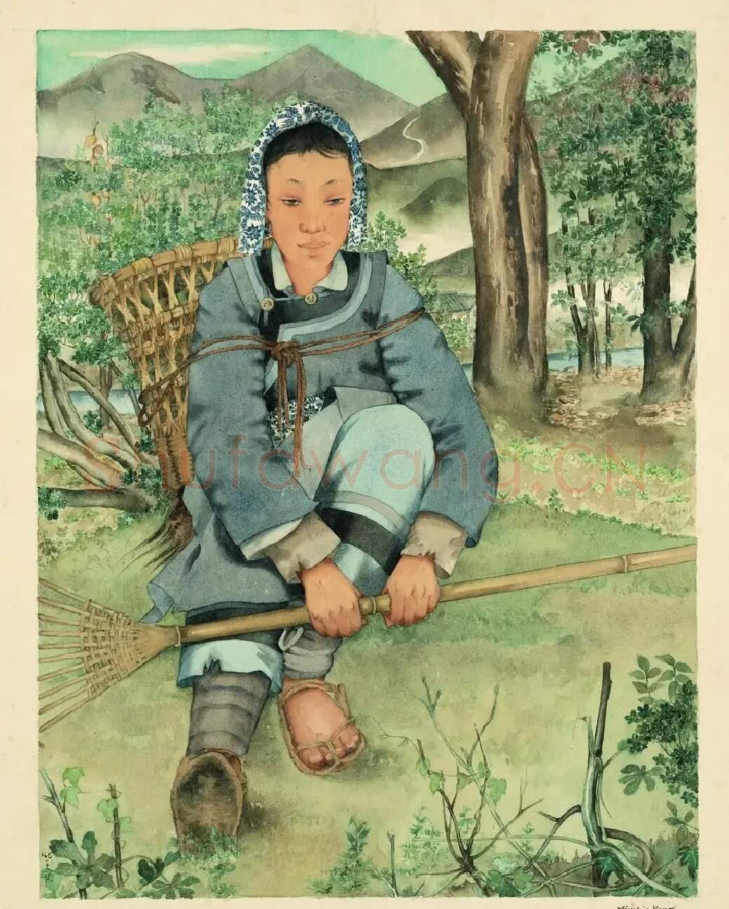 庞薰琹·小憩