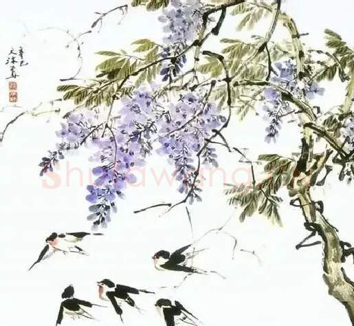 姚天沐·紫藤飞燕