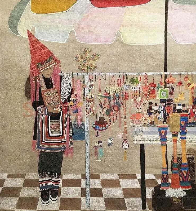 崔妍·瑶寨货郎图