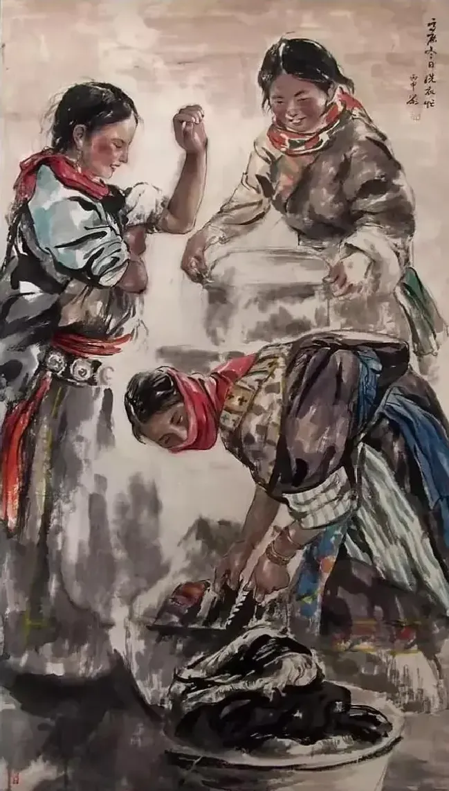 杨少彤·高原冬日洗衣忙