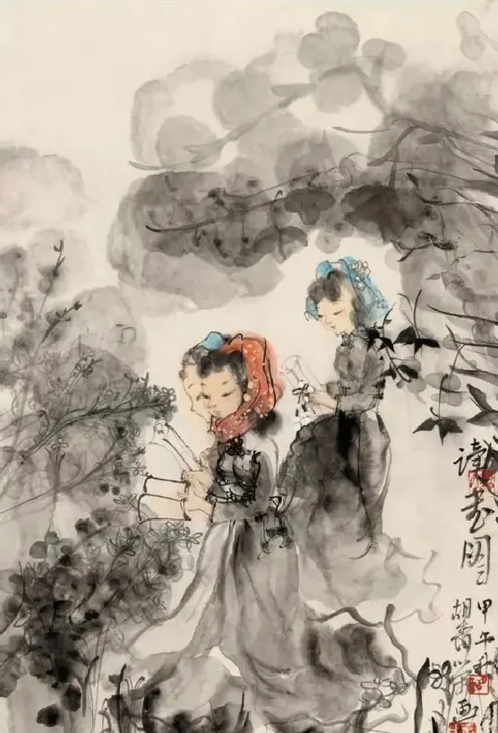 胡寿荣·读书图