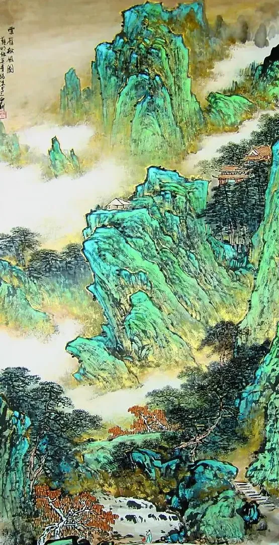 施云翔·青绿山水图